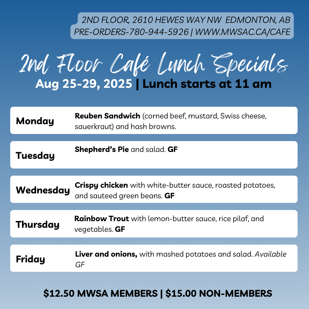 mwsa 2nd floor cafe lunch specials august 2025